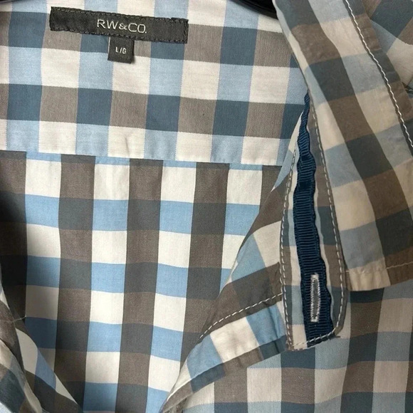 Retro  Y2K RW&Co checkered cotton short sleeve shirt.PTP 22”. 
Exc cond - Picture 3 of 11